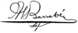 Signature de Alexandre Barrabé