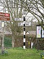 Traditional Cumberland signpost in Armathwaite village