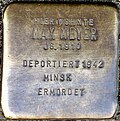 Stolperstein für Max Meyer (Silvanstraße 15)