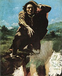 The Man Made Mad with Fear, a painting by Gustave Courbet The Man Made Mad with Fear by Gustave Courbet.jpg