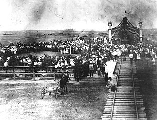 Прибытие первого поезда в Кокшетау из Петропавловска, 2 июня 1922 год