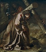 胡安·德·瓦尔德斯·里尔（英语：Juan de Valdés Leal）的《耶稣受难》（Cristo camino del Calvario），167 × 145cm，约绘于1657－1660年，1986年购入[69]