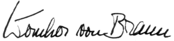 Wernher von Brauns signatur