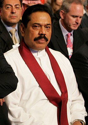 English: Photo of Mahinda Rajapaksa, president...