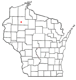 Location of Couderay, Wisconsin