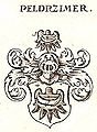 Stammwappen der schlesischen Familie von Pelchrzim (Weigelsches Wappenbuch von 1734)