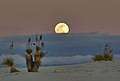 Moonrise En Arenas Blancas Monumento Nacional en Nuevo México