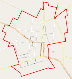 Mapa konturowa Wielichowa, po lewej nieco u góry znajduje się punkt z opisem „Wielichowo Zachód”