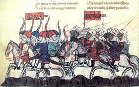 1281-ci il İkinci Homs döyüşündə monqolların (şəkildə sol) məğlubiyyəti
