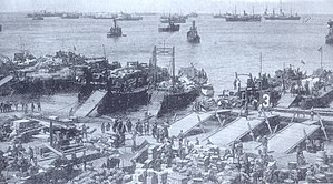 Landing of Al Hoceima, September 1925 14. La playa de Morro Nuevo en los dias del desembarco.jpg