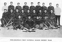 The Philadelphia Quakers, who played during the 1930-31 season, was Philadelphia's first NHL franchise. 1930 31 Quakers.jpg