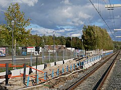 Oldenzaal, Bau des neuen Bahnsteiggleises 1b