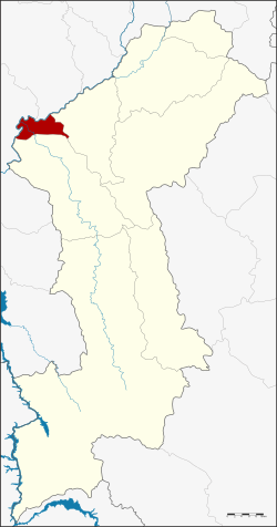 Karte von Lamphun, Thailand, mit Wiang Nong Long