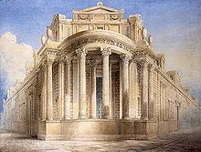 View of the Bank of England taken from the north-west angle as erected in 1805 (J. M. Gandy, 1825). Bank of England (soane) - North West Angle by JM Gandy.jpg
