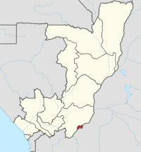 剛果（布）地圖中布拉柴維爾的位置