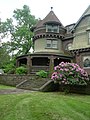 Tower and terrace from lawn