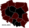 Rozprzestrzenianie się zakażeń w Polsce
