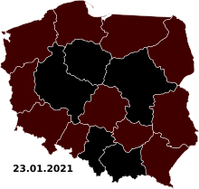 Pandemické případy COVID-19 v Polsku.svg