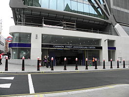 Cannon Street tube stn entrance 2012.JPG