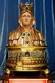 Buste-reliquaire de sainte Marthe dans la chapelle des Reliques de la collégiale Sainte-Marthe.