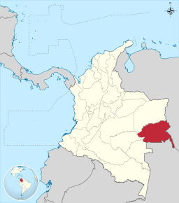 Kart over Guainía