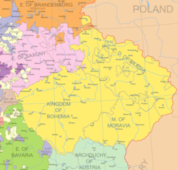 Карта политических границ в Центральной Европе в начале 1700-х годов