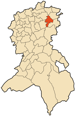 Localização da cidade dentro da província de Sidi Bel Abbès