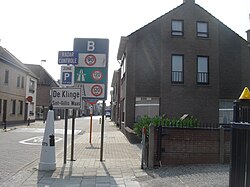 Looking to De Klinge from Clinge on the Dutch side of the Belgian-Dutch border