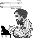 2016 caricature of Claude Debussy