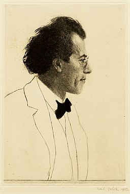 Emil Orlik Gustav Mahler 1902 - Crayonmanier