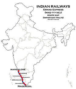 Parasuram Express Route map