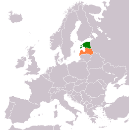 Mappa che indica l'ubicazione di Estonia e Lettonia