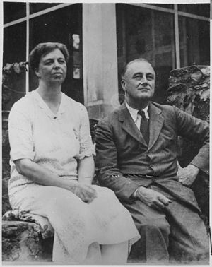 Franklin D. Roosevelt and Eleanor Roosevelt in...