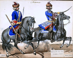 Grenadier berkuda Louis XV selama Perang Penerus Polandia