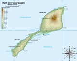 Карта острова Ян-Маєн