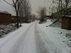 A winter scene in Kaiping District