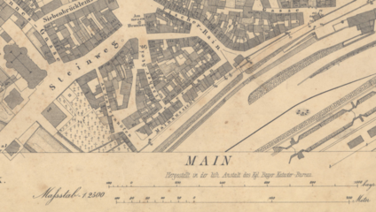 Katasterplan von 1907 Ausschnitt Fischerrain