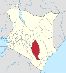 Kaart van Kitui County