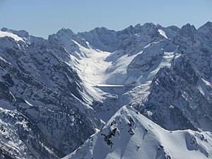 Blick nach Süden zum Albignasee.