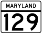 Maryland Route 129 marker