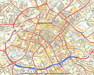 English: street map using OS Streetview open m...