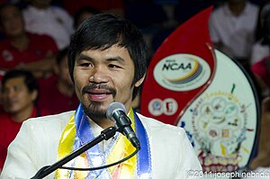 English: Manny Pacquiao during the opening cer...