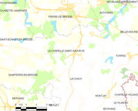 Mapa obce La Chapelle-Saint-Sauveur