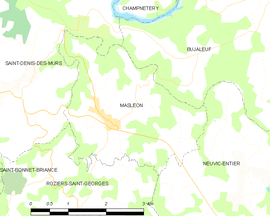 Mapa obce Masléon