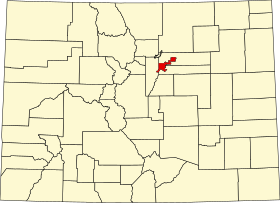 Location of Denver, Colorado