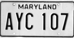 Номерной знак Мэриленда, 1980.png