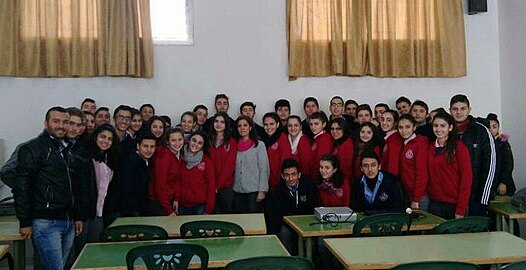 Meeting with Karen Jeppe Armenian College students, Aleppo, Syria