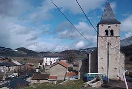 The church and surroundings in Montaillou