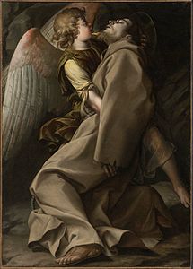 Saint François soutenu par un ange (vers 1607), Orazio Gentileschi, musée des Beaux-Arts, Boston