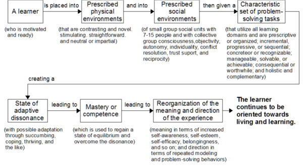 The Outward Bound Process Model, adapted from Walsh and Golins (1976). Outward Bound Process Model.png